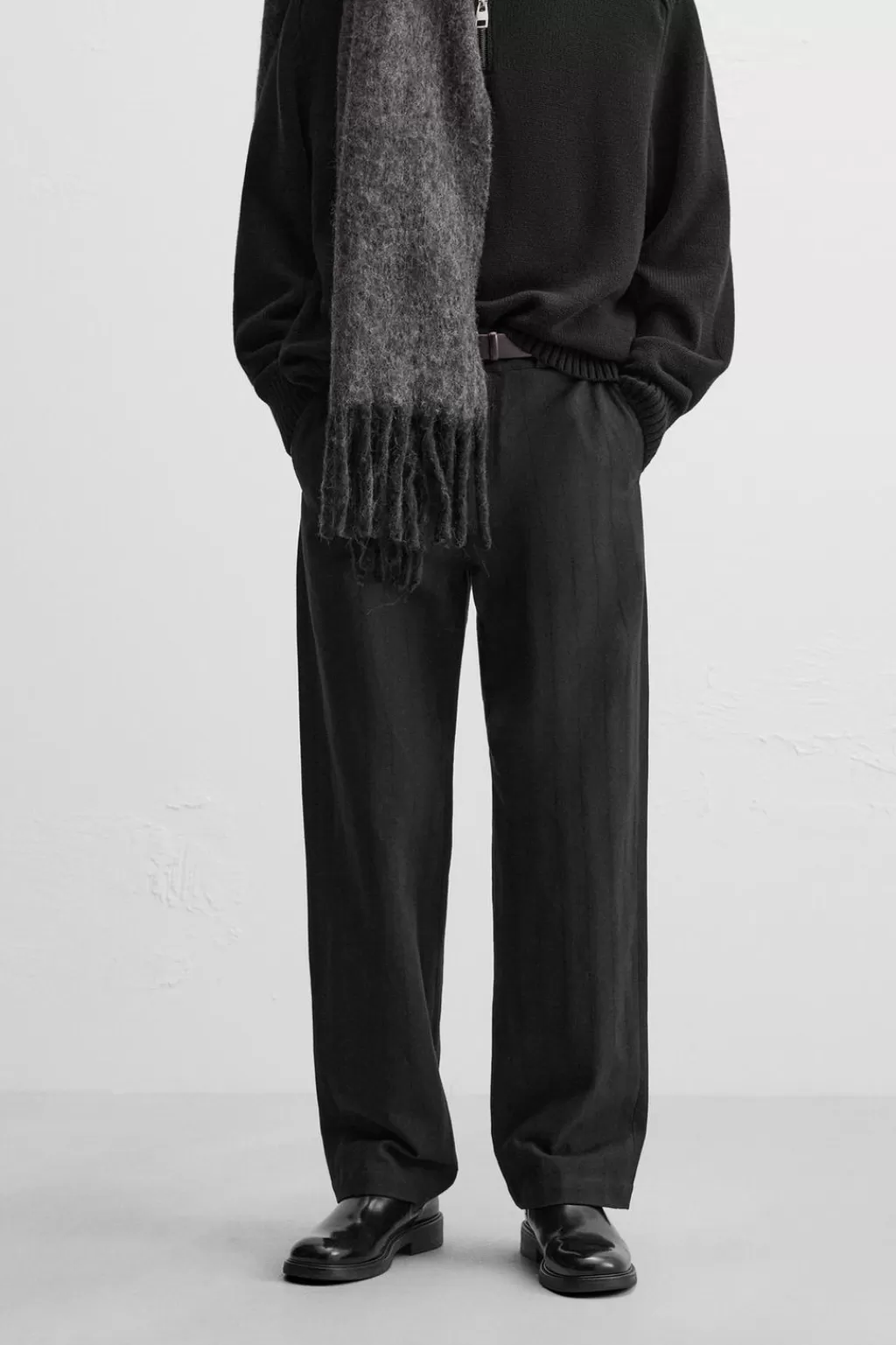 ZARA PANTALÓN ESTRUCTURA RAYAS<Hombre Pantalones