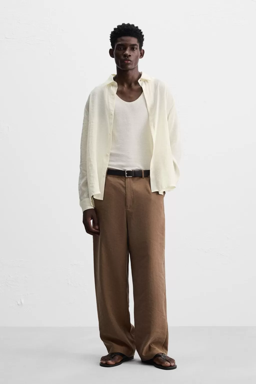 ZARA PANTALÓN FLUIDO STRAIGHT FIT<Hombre Pantalones