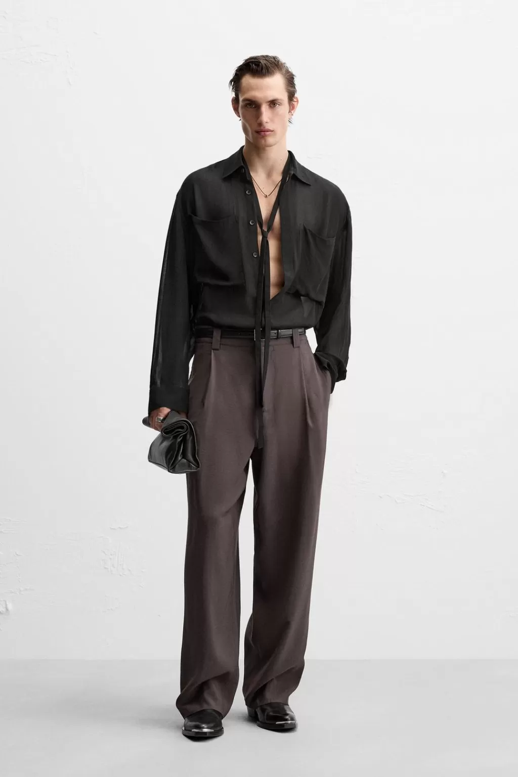 ZARA PANTALÓN FLUIDO TRAJE<Hombre Pantalones