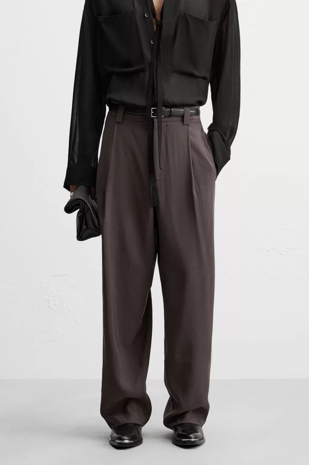 ZARA PANTALÓN FLUIDO TRAJE<Hombre Pantalones