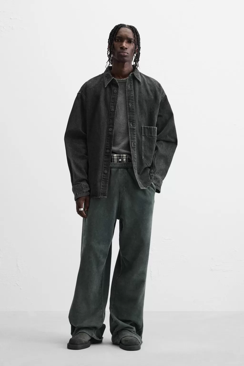 ZARA PANTALÓN JOGGER DOBLE CINTURA<Hombre Pantalones