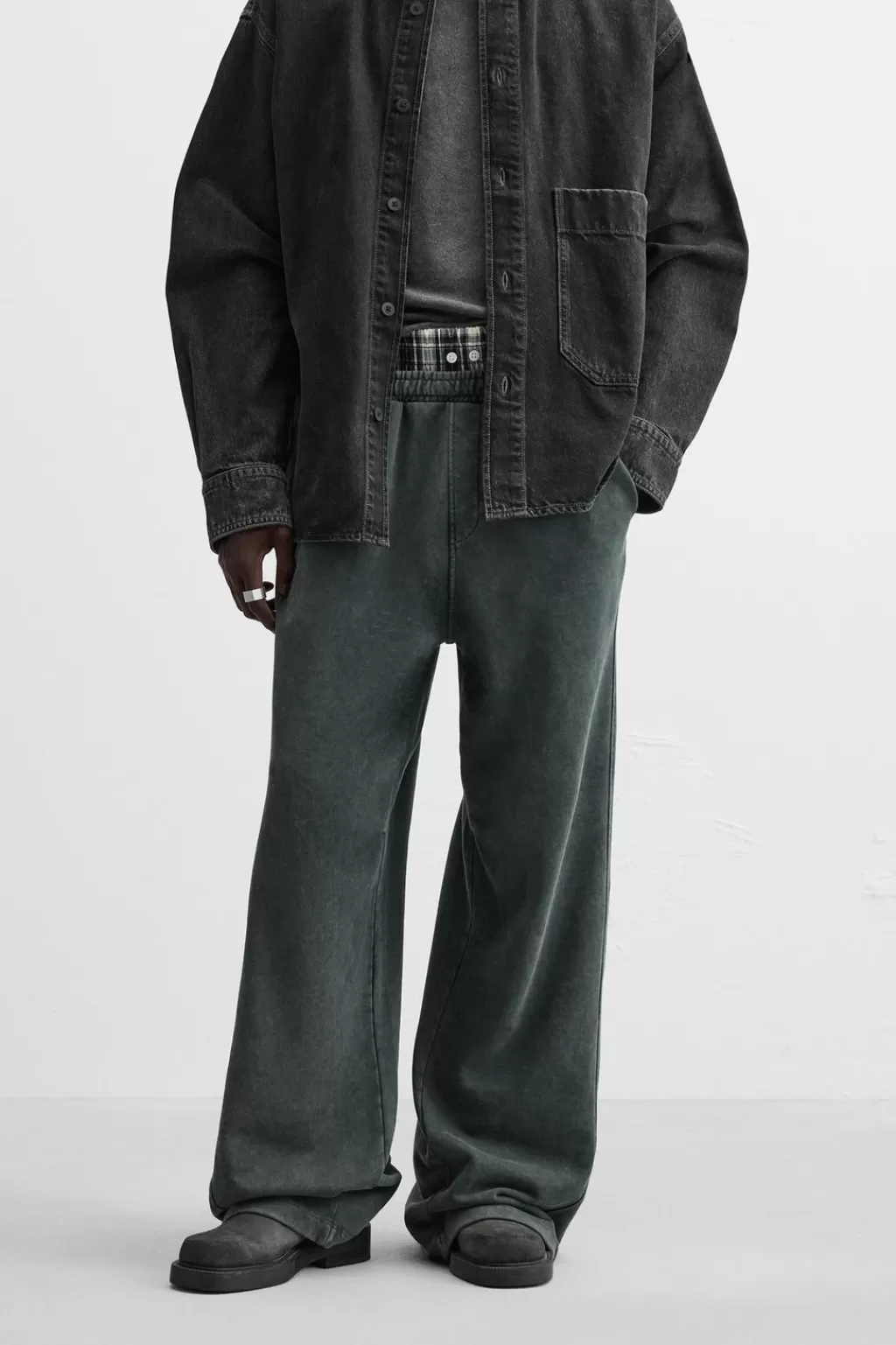 ZARA PANTALÓN JOGGER DOBLE CINTURA<Hombre Pantalones