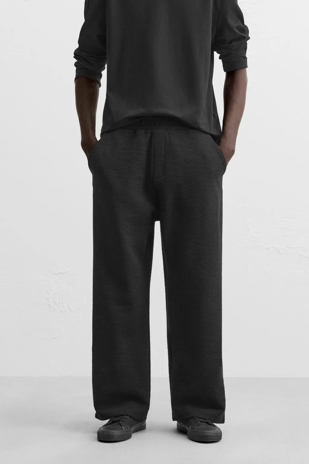 ZARA PANTALÓN JOGGER JACQUARD RELIEVE<Hombre Pantalones