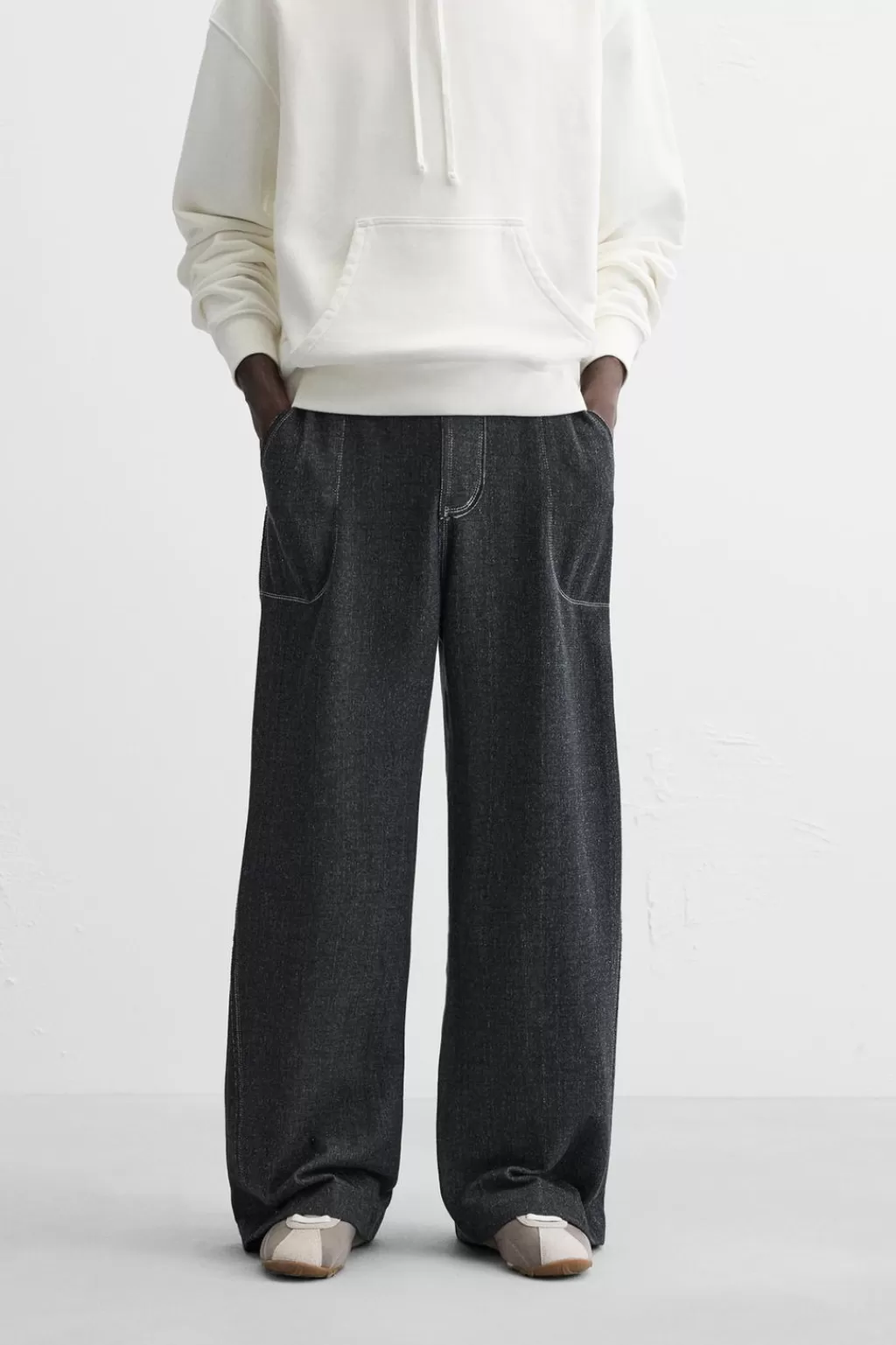 ZARA PANTALÓN JOGGER PESPUNTE CONTRASTE<Hombre Pantalones
