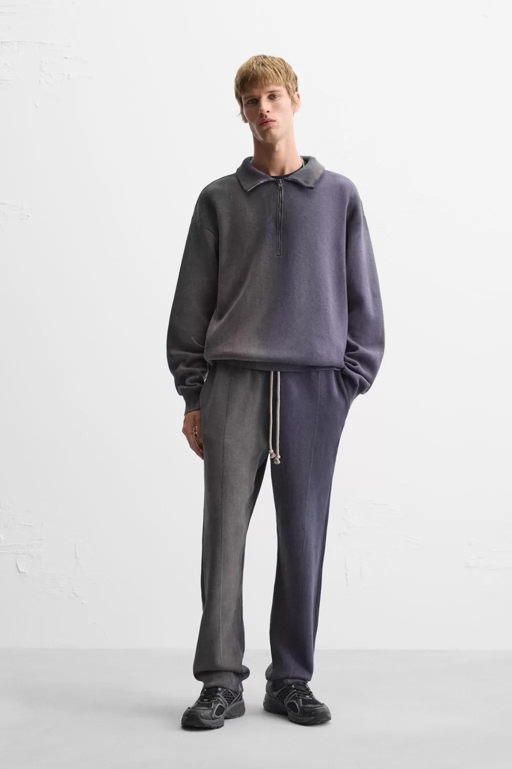 ZARA PANTALÓN JOGGER PUNTO LAVADO<Hombre Pantalones
