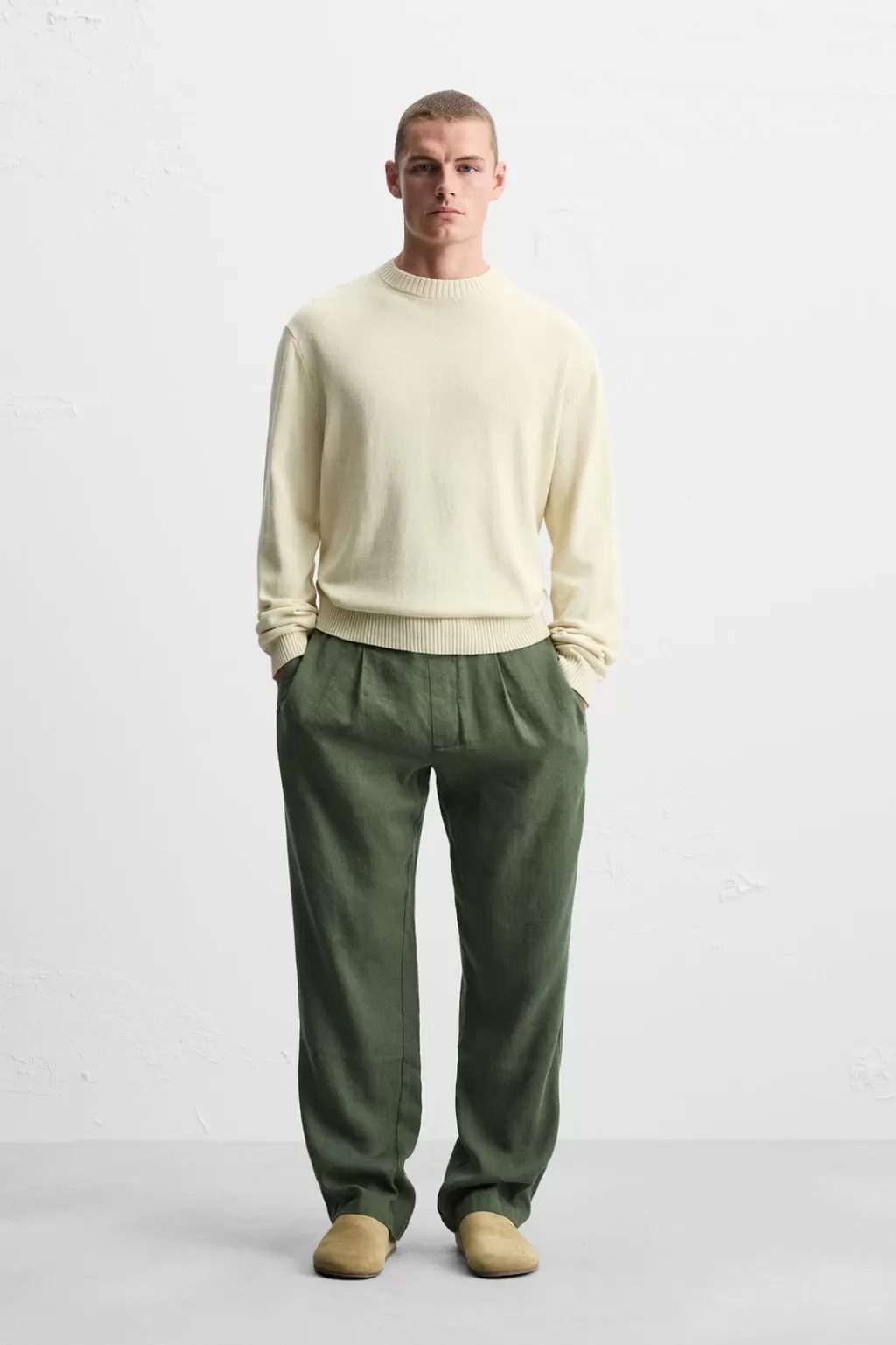 ZARA PANTALÓN LINO - ALGODÓN<Hombre Pantalones