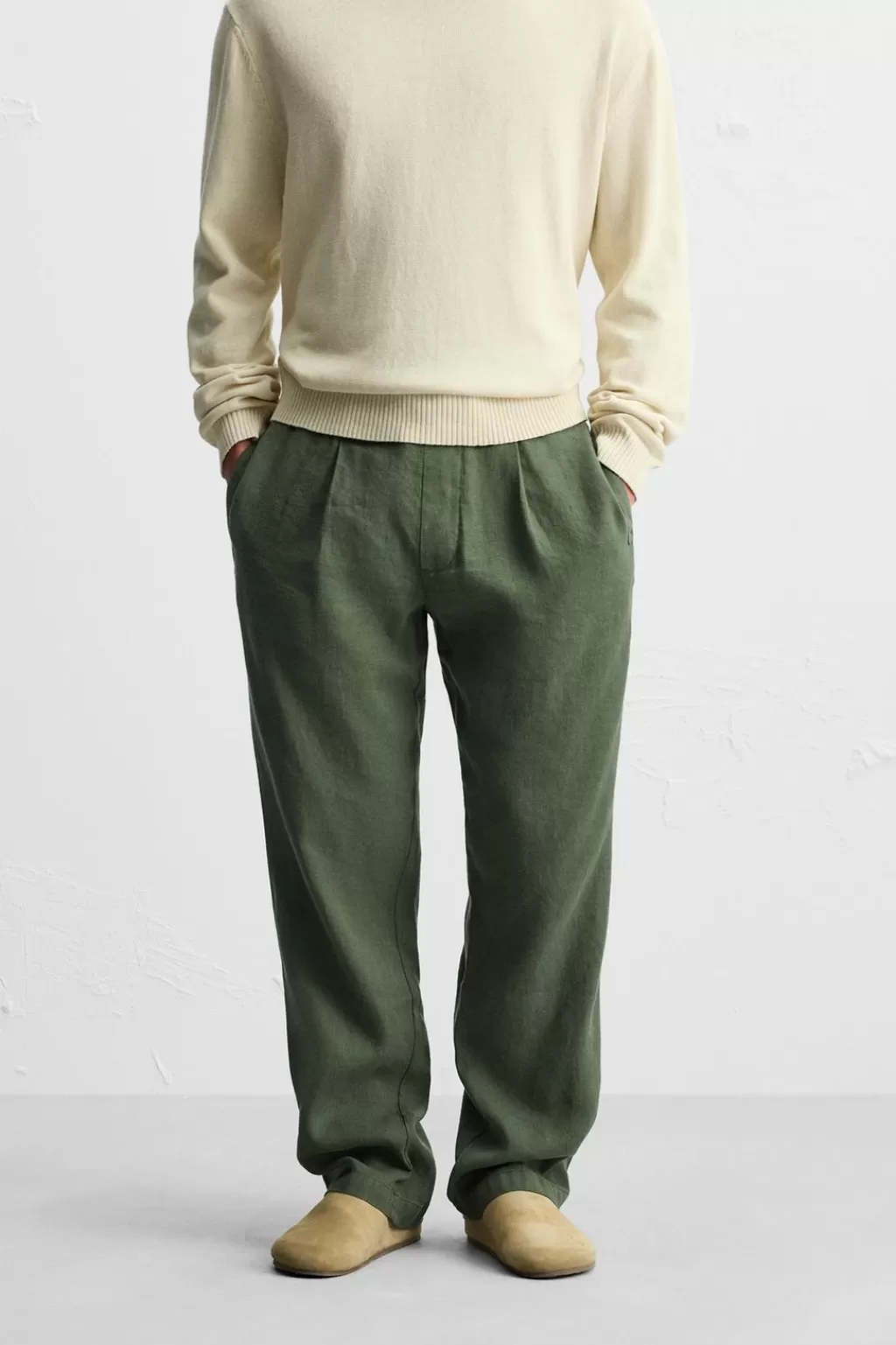 ZARA PANTALÓN LINO - ALGODÓN<Hombre Pantalones
