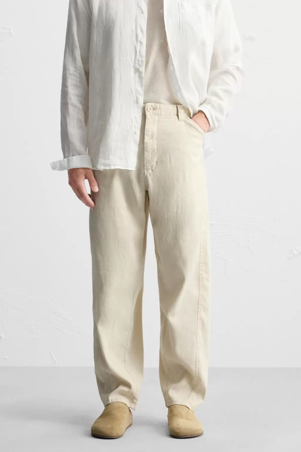 ZARA PANTALÓN LINO - ALGODÓN<Hombre Pantalones