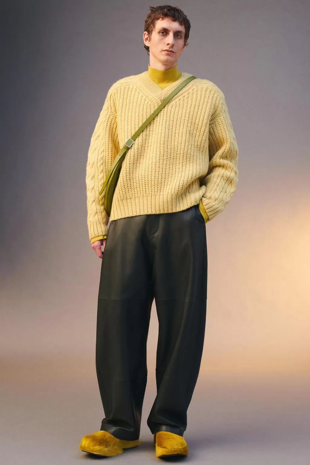 ZARA PANTALÓN PIEL BALLOON FIT LIMITED EDITION<Hombre Pantalones