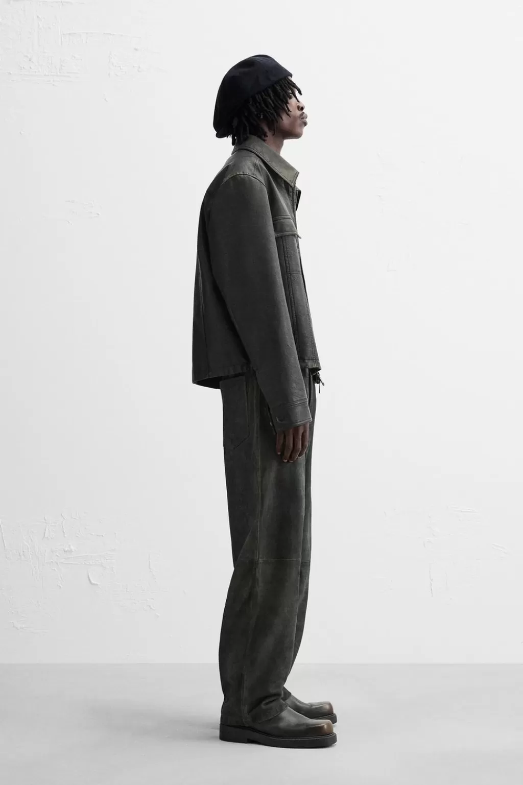 ZARA PANTALÓN PIEL EFECTO VINTAGE<Hombre Pantalones