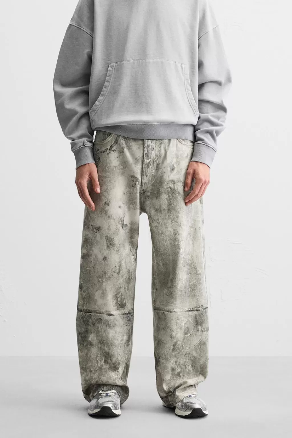 ZARA PANTALÓN RELAXED FIT ESTAMPADO ABSTRACTO<Hombre Pantalones
