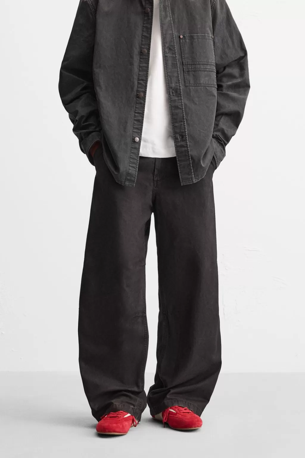 ZARA PANTALÓN RELAXED FIT LAVADO<Hombre Pantalones