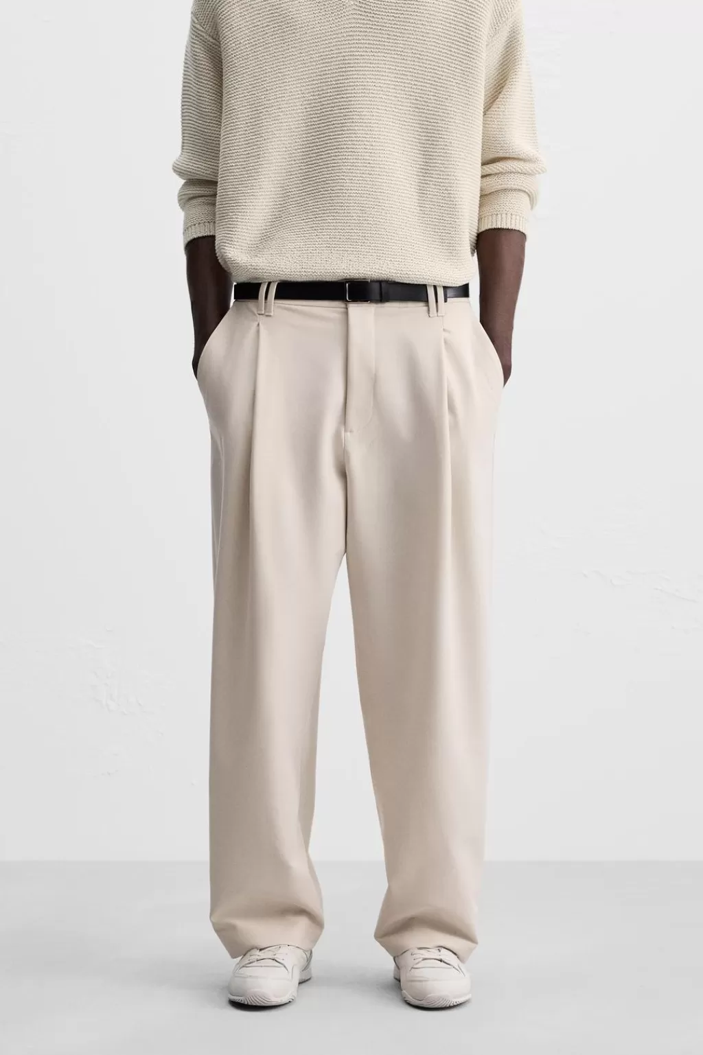 ZARA PANTALÓN RELAXED FIT PLIEGUES<Hombre Pantalones