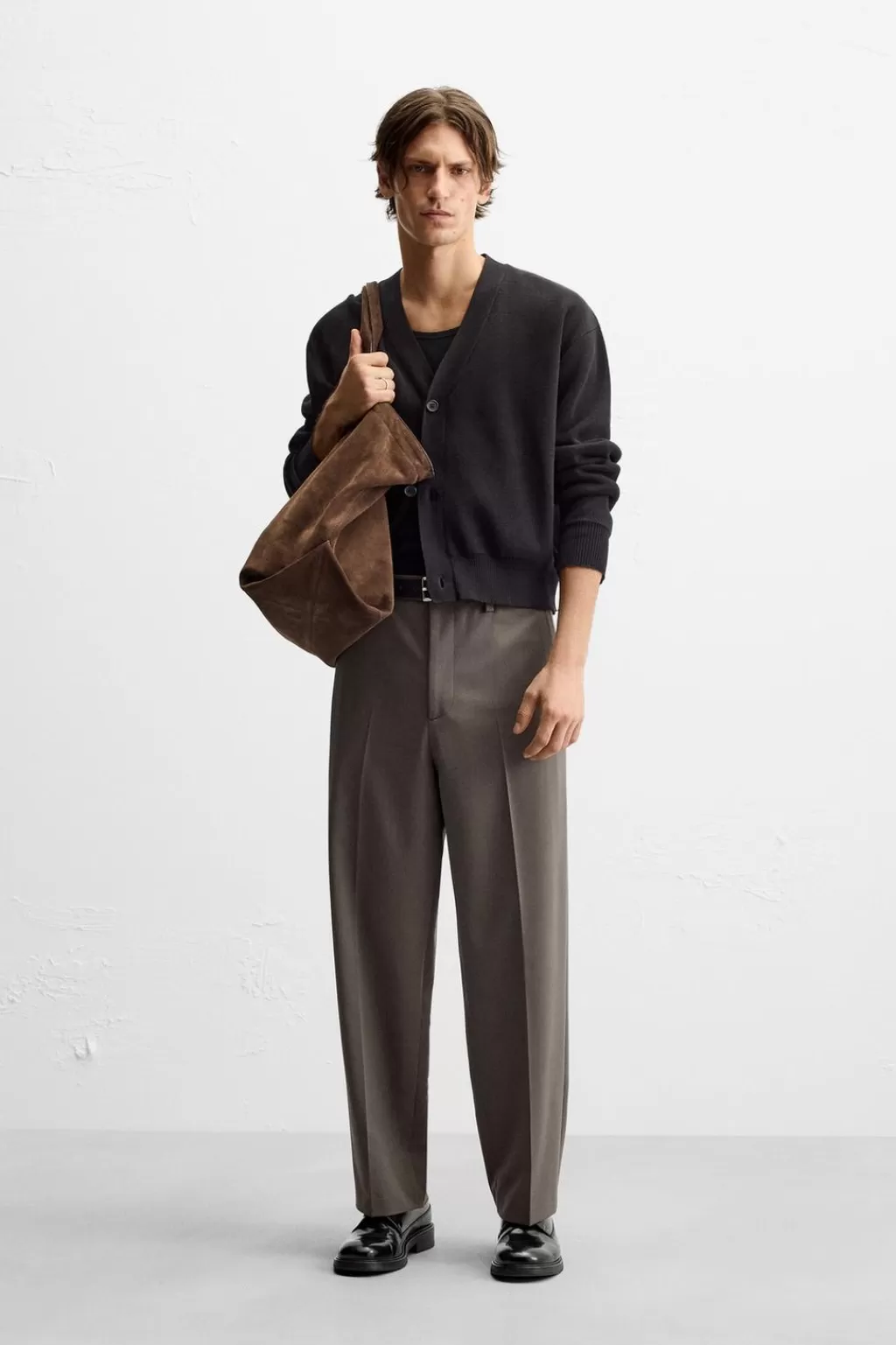 ZARA PANTALÓN STRAIGHT FIT CINTURA JOGGER<Hombre Pantalones