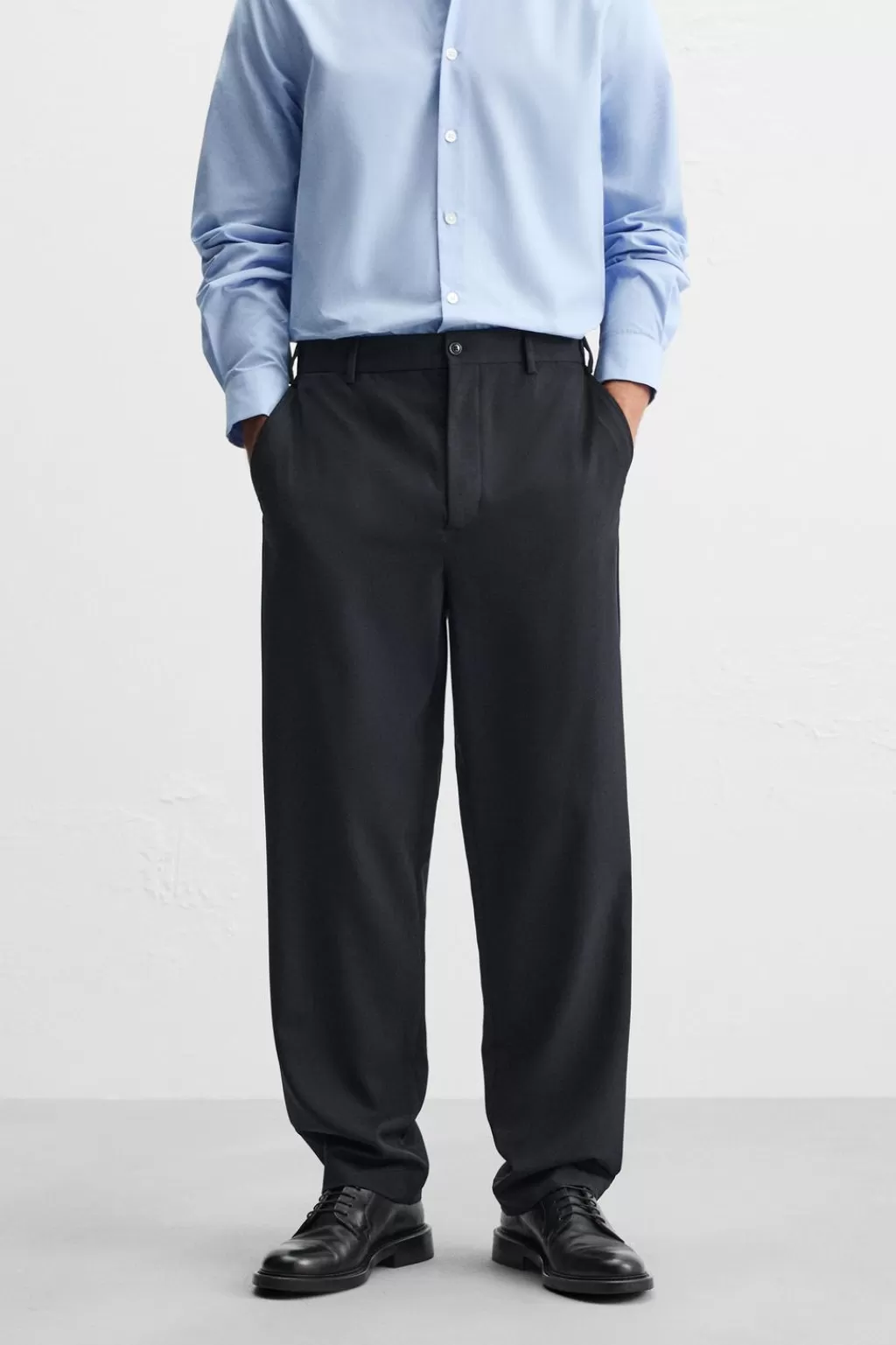 ZARA PANTALÓN STRAIGHT FIT CON LANA<Hombre Pantalones