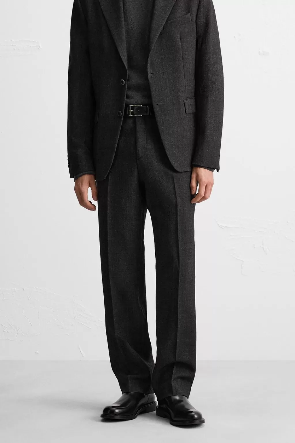 ZARA PANTALÓN TRAJE TWILL LANA<Hombre Pantalones