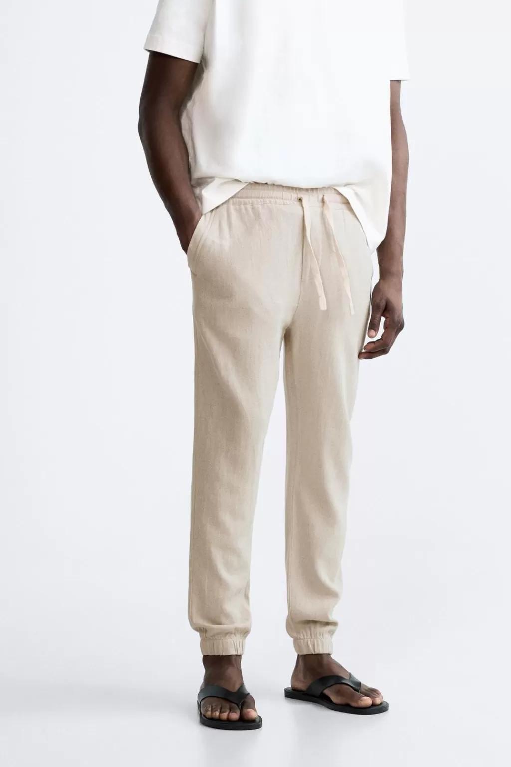 ZARA PANTALÓN VISCOSA - LINO<Hombre Pantalones