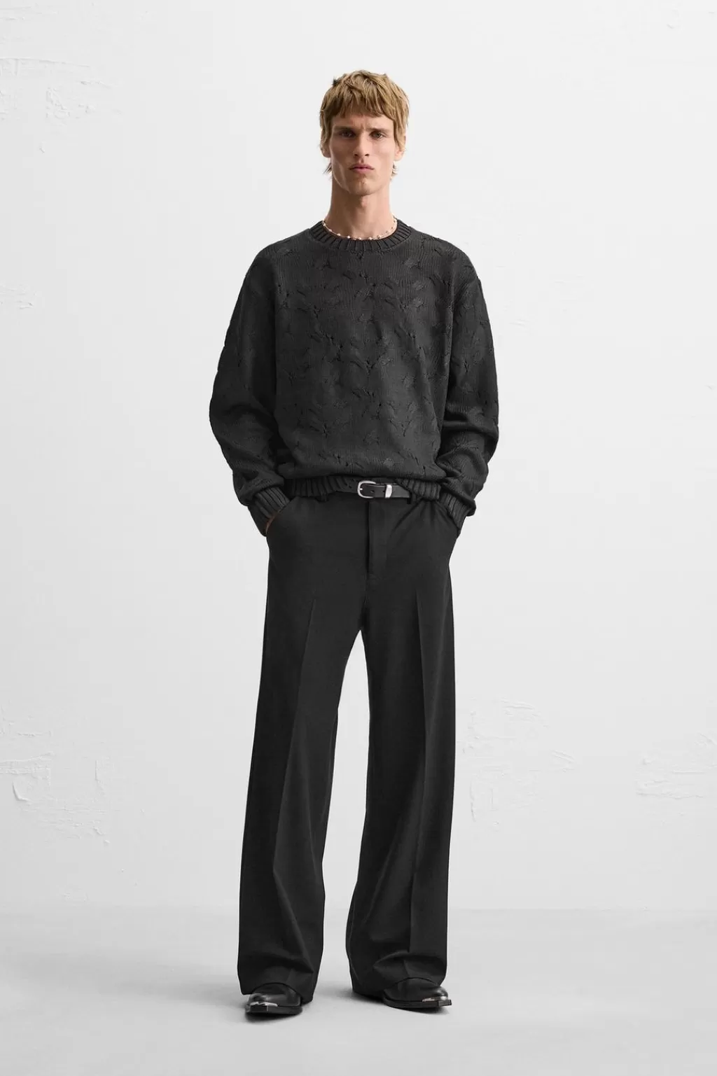 ZARA PANTALÓN WIDE FIT<Hombre Pantalones