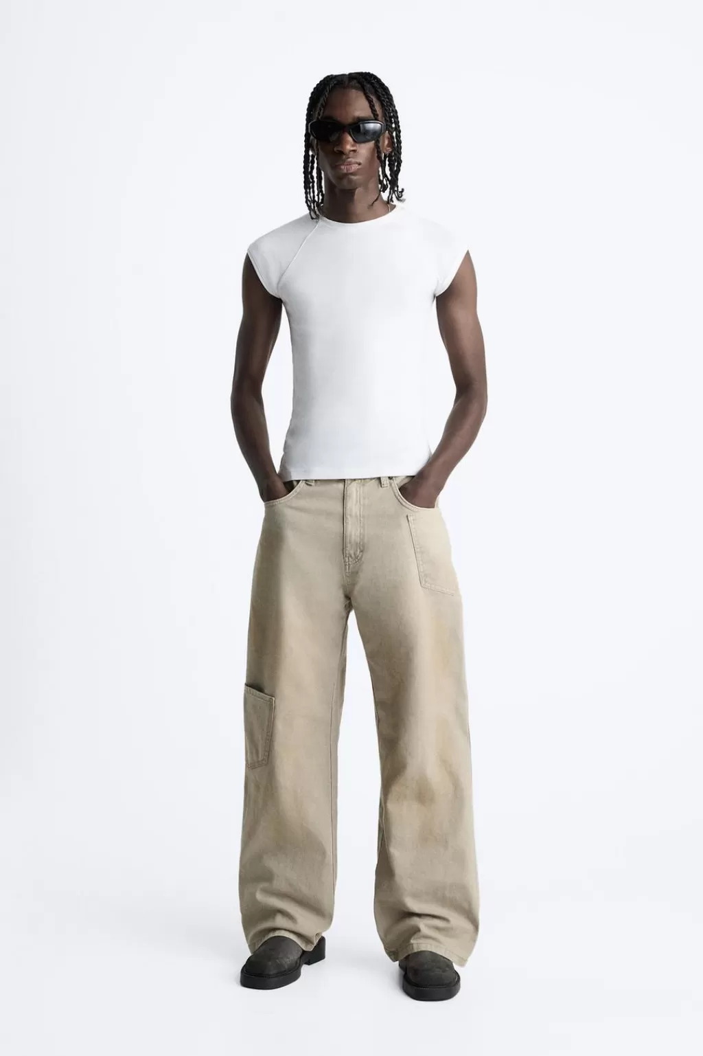 ZARA PANTALÓN WIDE FIT BOLSILLOS<Hombre Pantalones