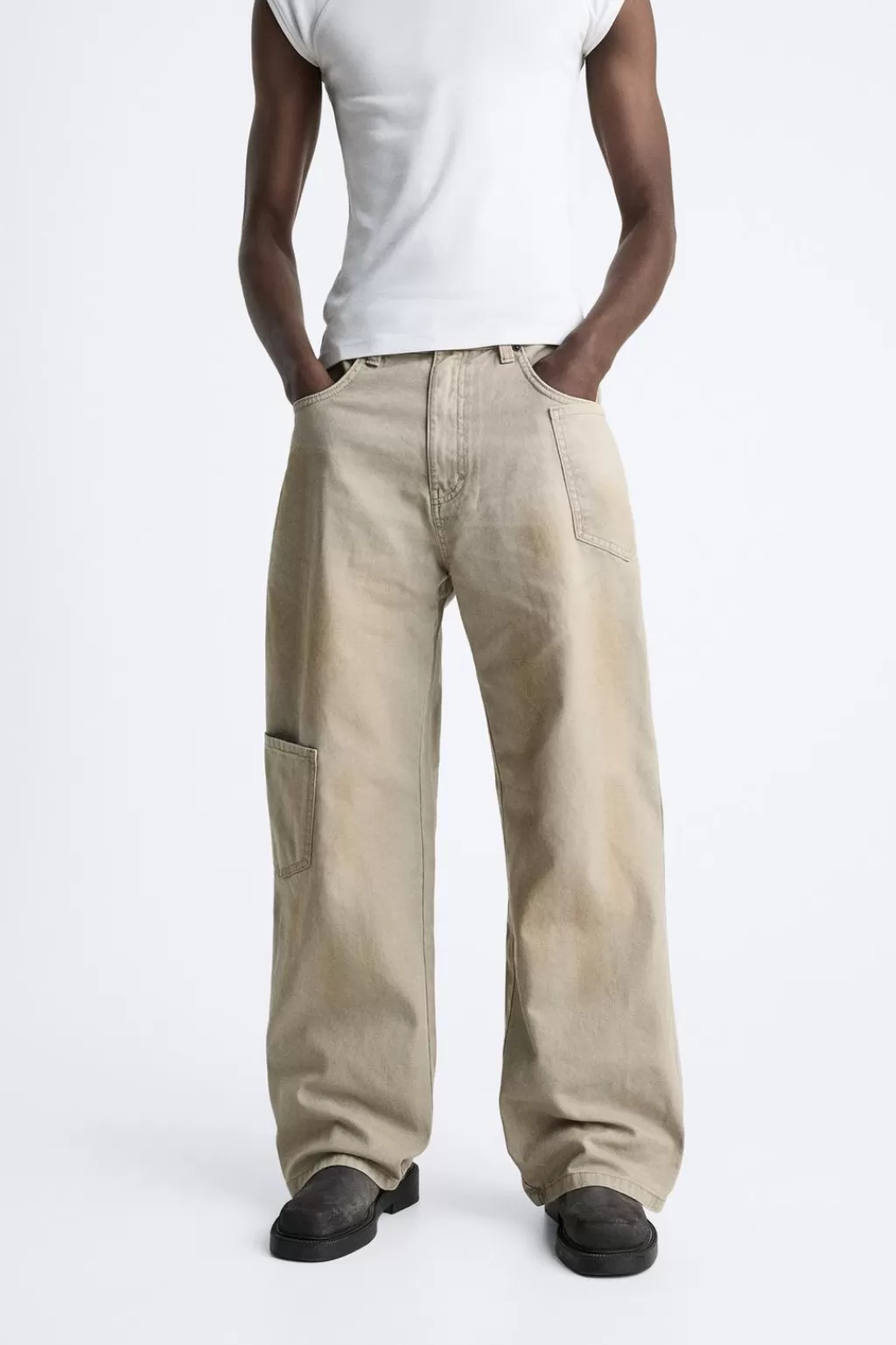 ZARA PANTALÓN WIDE FIT BOLSILLOS<Hombre Pantalones