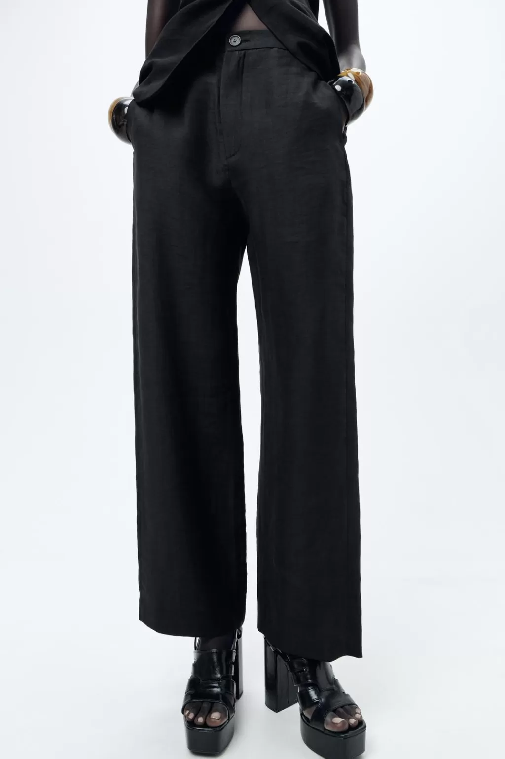 ZARA PANTALÓN WIDE LEG ZW COLLECTION<Mujer Pantalones