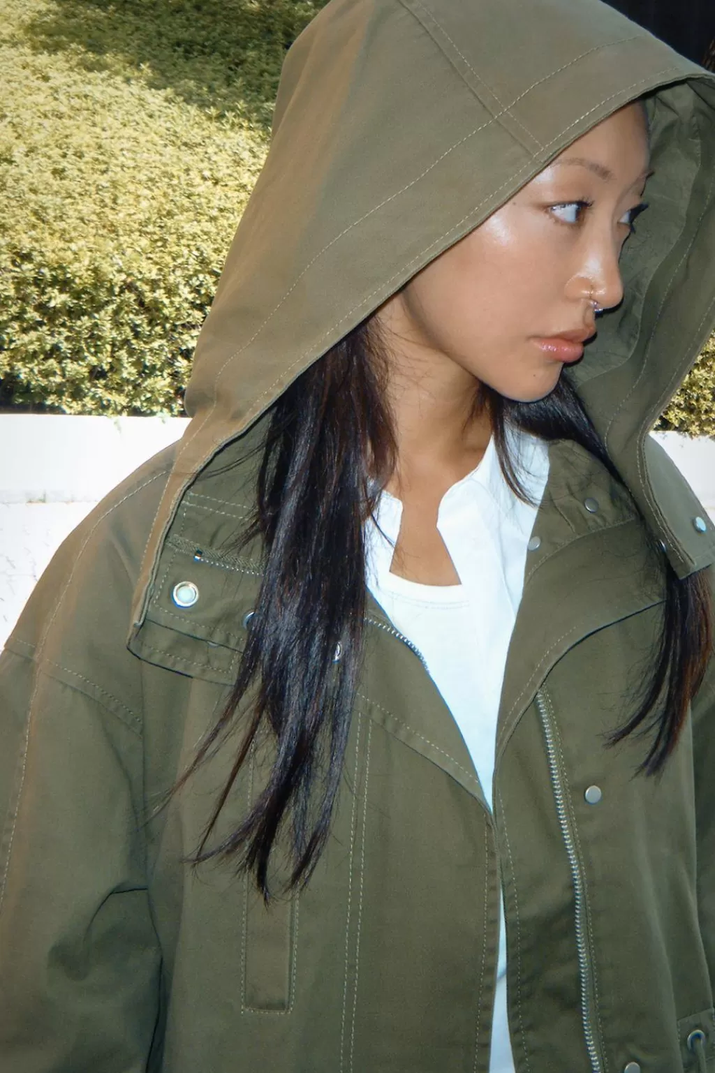 ZARA PARKA ALGODÓN CAPUCHA ZW COLLECTION<Mujer Chaquetas / Cazadoras