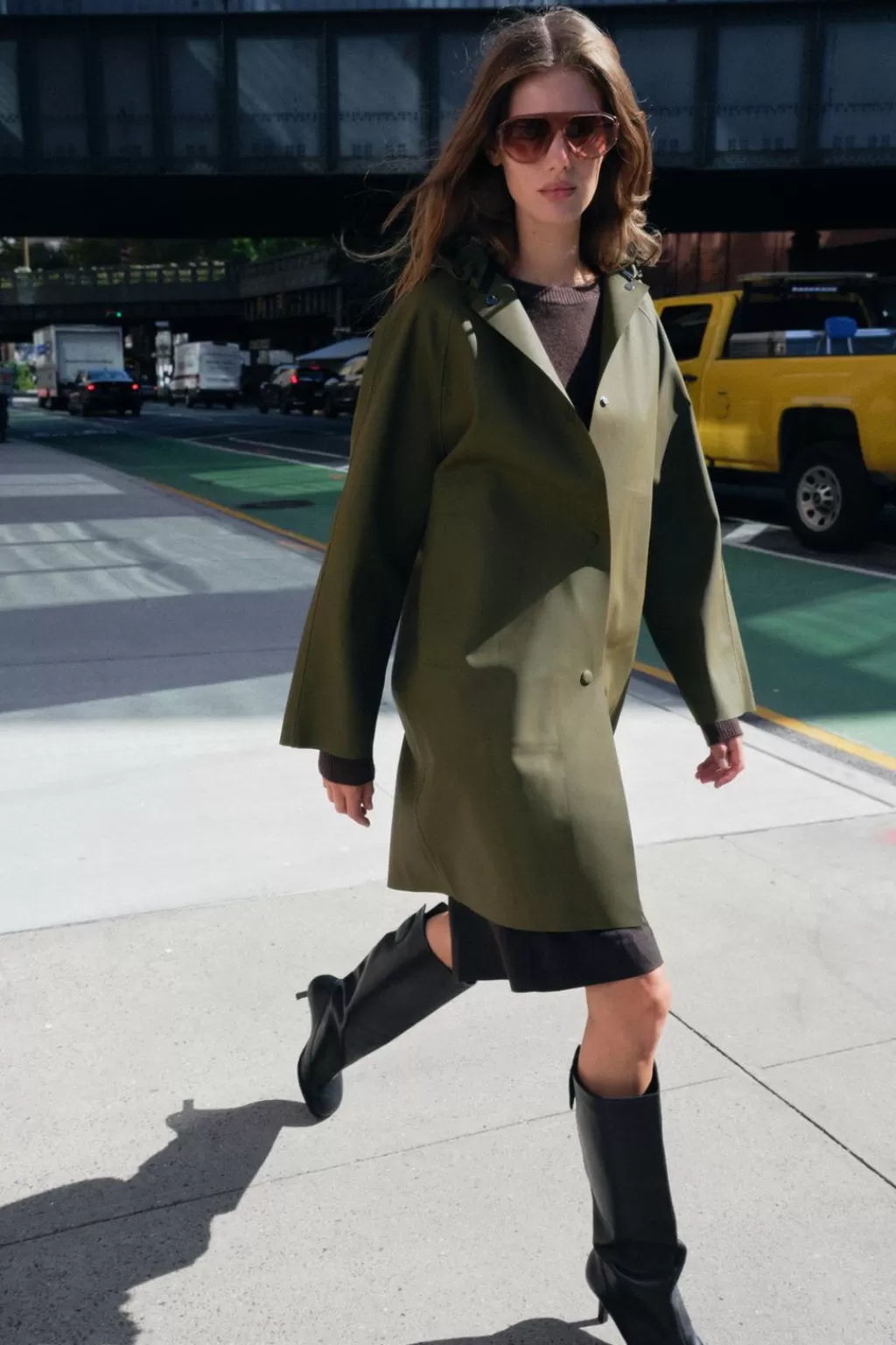 ZARA PARKA ENGOMADA ZW COLLECTION<Mujer Chaquetas / Cazadoras