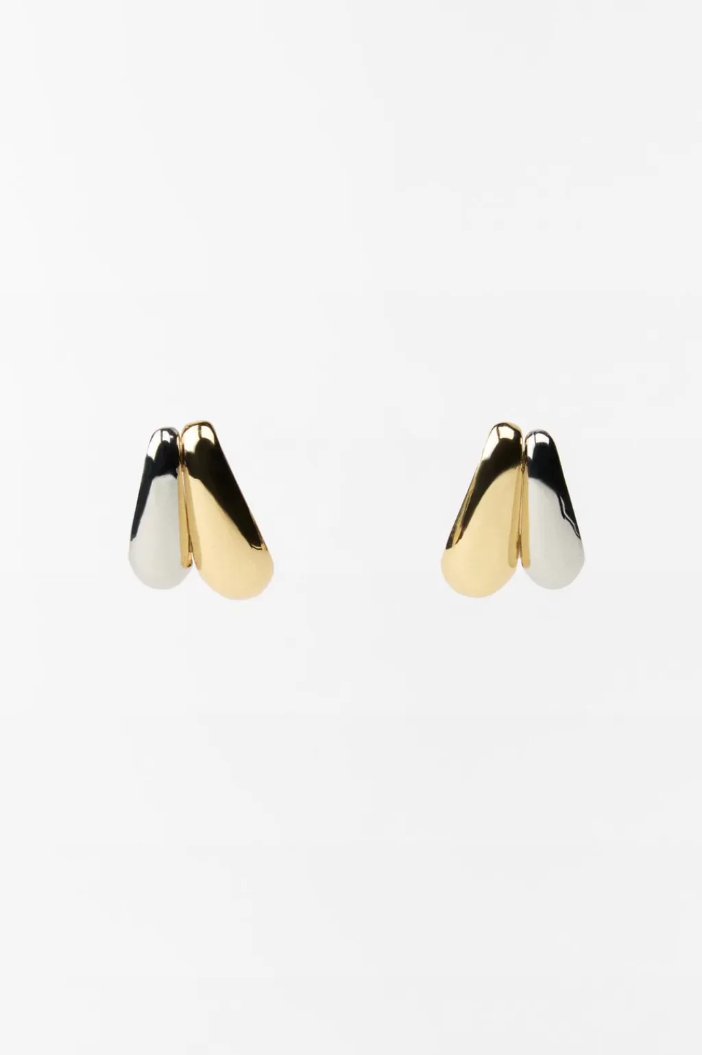 ZARA PENDIENTES ARO DOBLE COMBINADO<Mujer Accesorios / Bisuteria