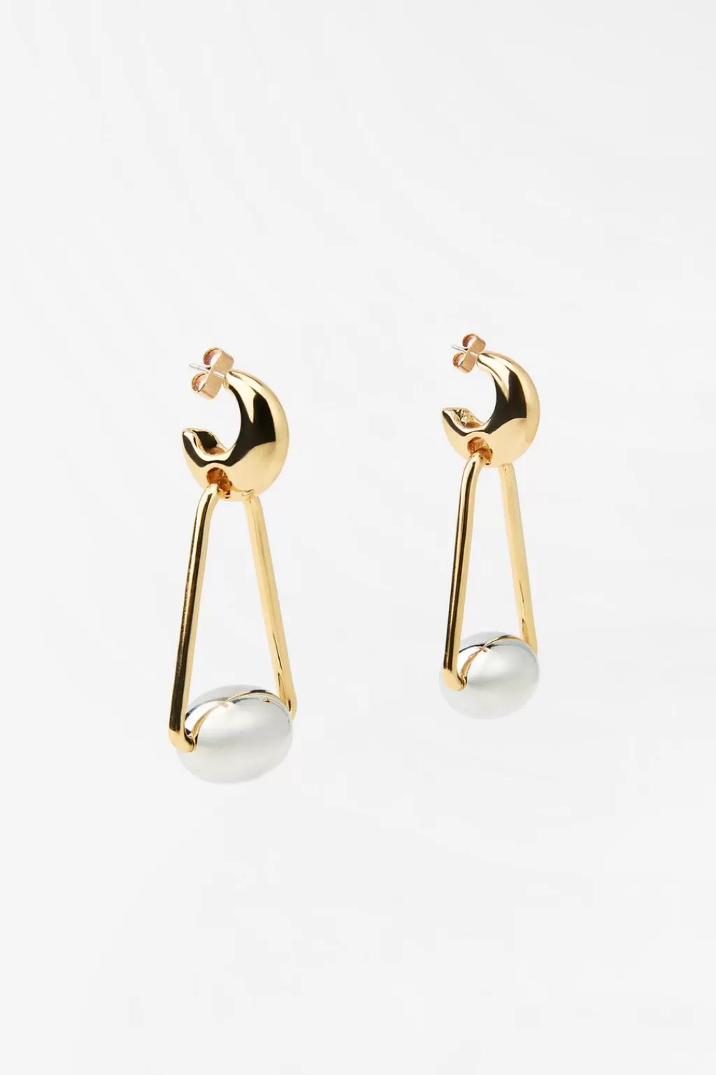 ZARA PENDIENTES ARO PIEZA TUBULAR<Mujer Accesorios / Bisuteria