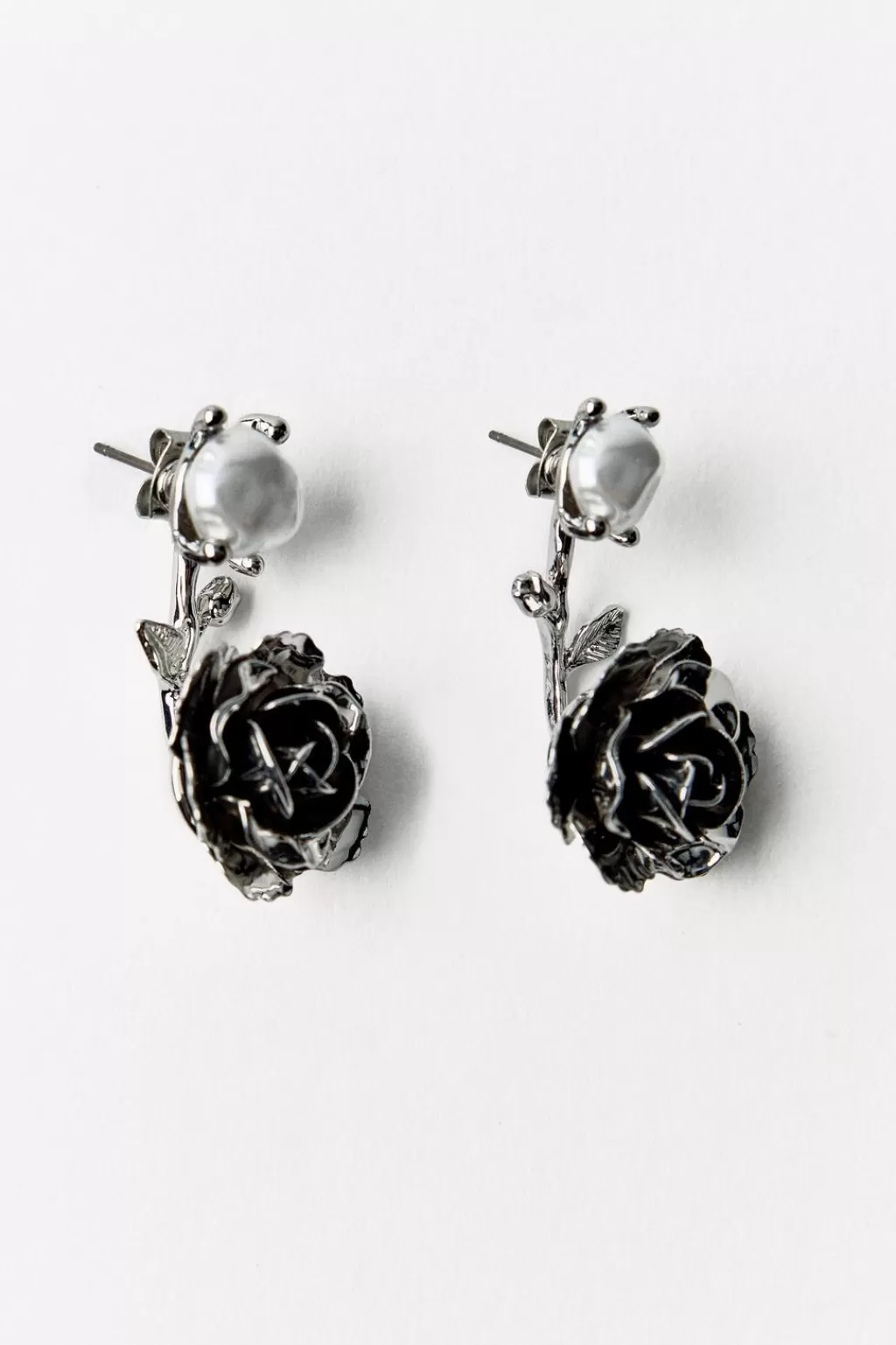 ZARA PENDIENTES FLOR PERLA<Mujer Accesorios / Bisuteria