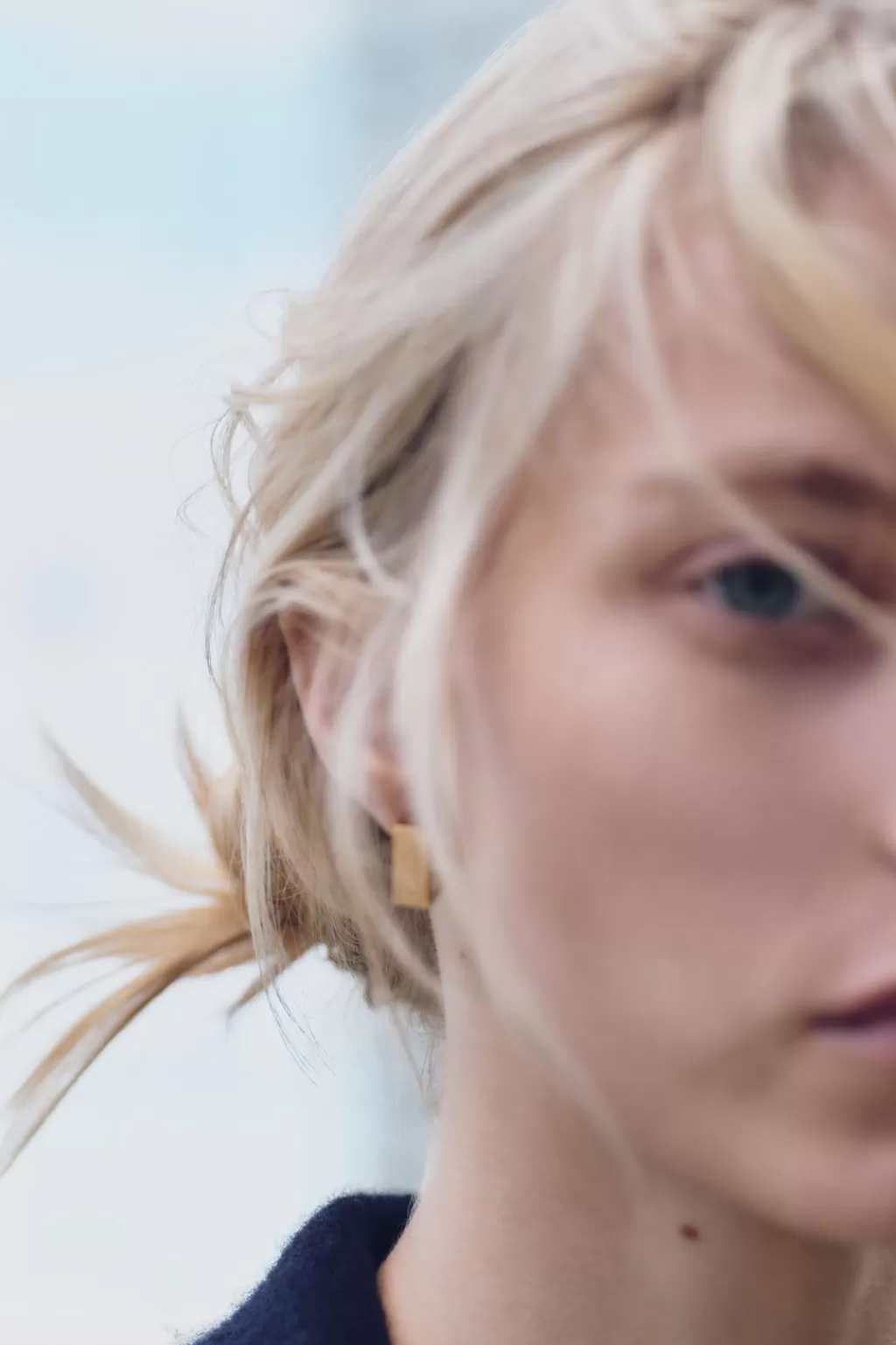 ZARA PENDIENTES METÁLICOS CUADRADO<Mujer Accesorios / Bisuteria