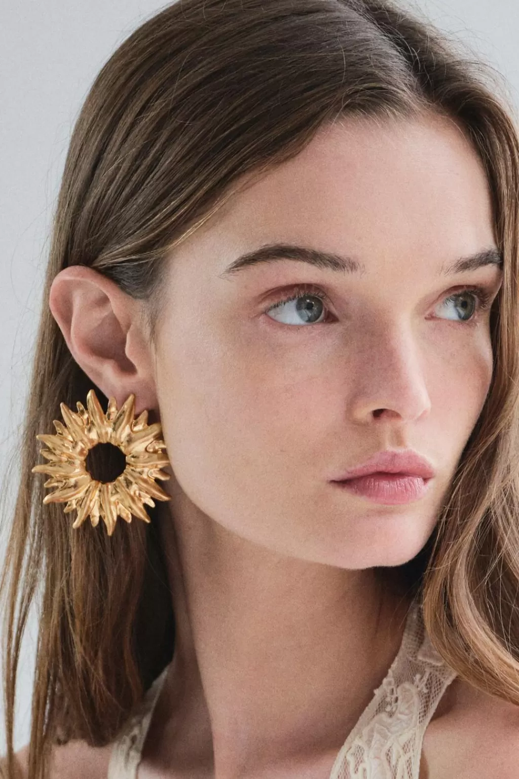 ZARA PENDIENTES METÁLICOS SOL<Mujer Accesorios / Bisuteria