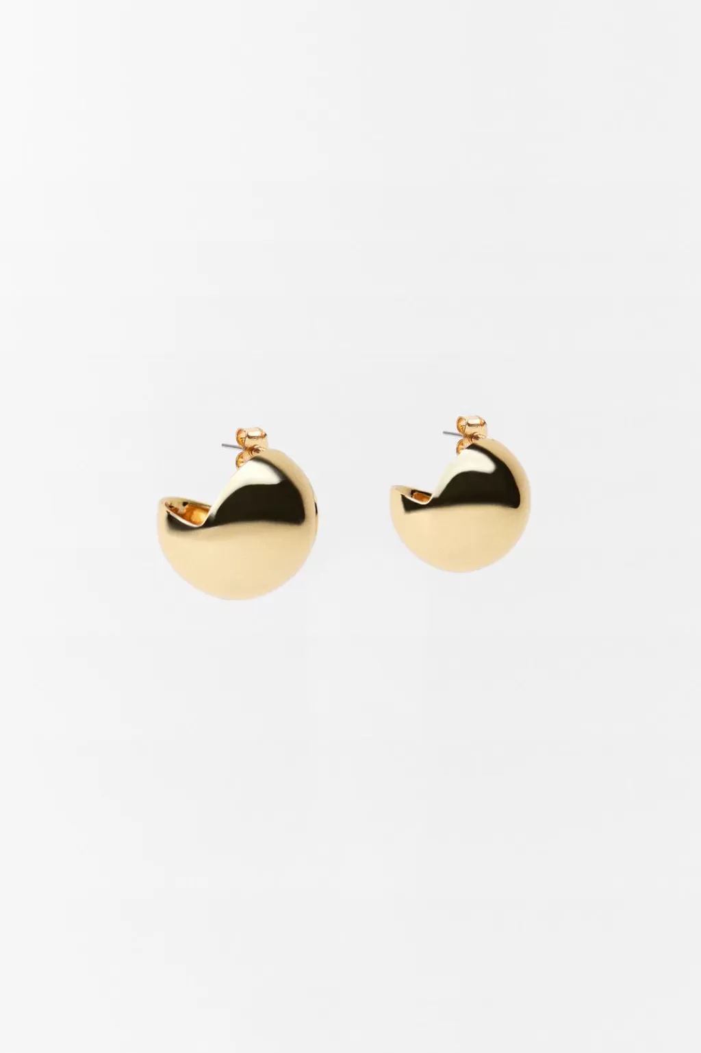 ZARA PENDIENTES METÁLICOS VOLUMEN<Mujer Accesorios / Bisuteria