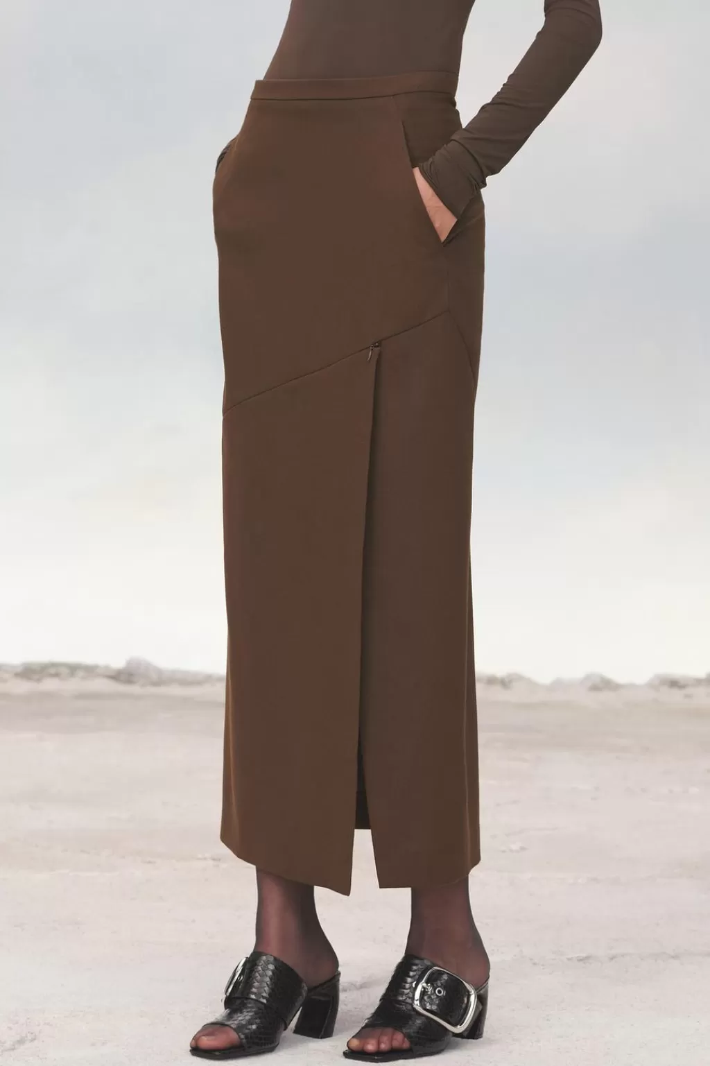 ZARA SANDALIA MAXI HEBILLA PIEL LIMITED EDITION<Mujer Zapatos