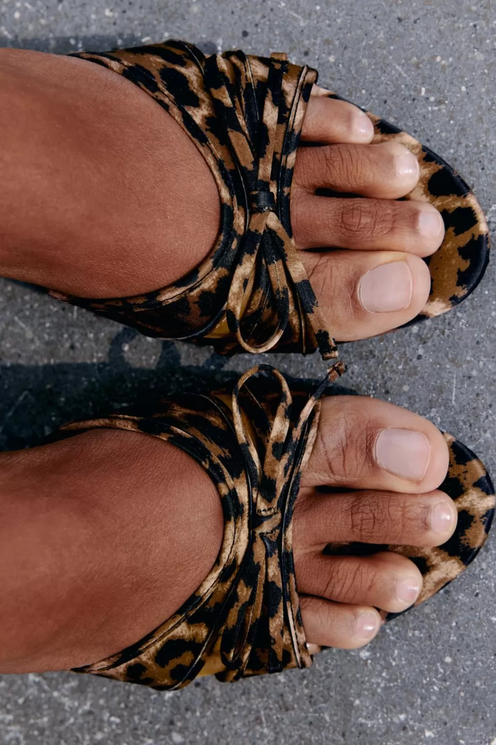 ZARA SANDALIA TACÓN ESTAMPADO ANIMAL<Mujer Zapatos