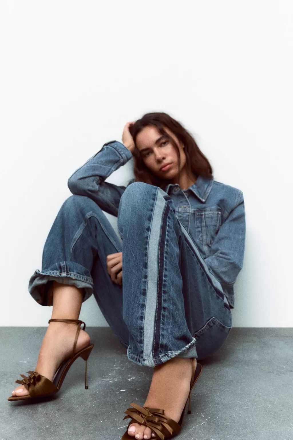 ZARA SANDALIA TACÓN METALIZADO<Mujer Zapatos