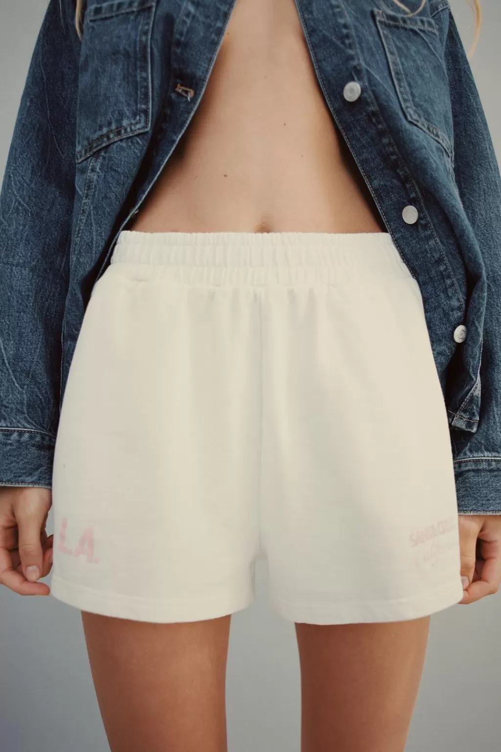 ZARA SHORTS FELPA TEXTO<Mujer Faldas / Shorts