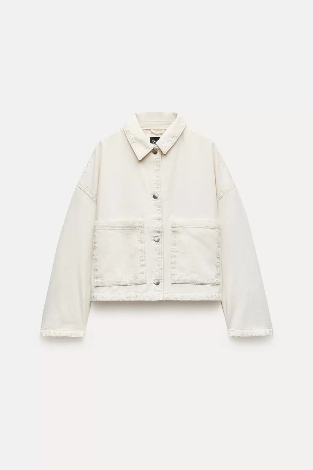 ZARA SOBRECAMISA BOLSILLOS BORDADOS ZW COLLECTION<Mujer Chaquetas / Cazadoras