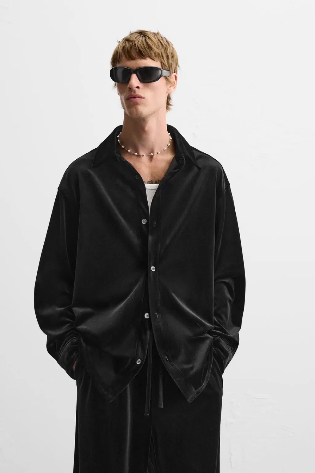 ZARA SOBRECAMISA TERCIOPELO<Hombre Camisas