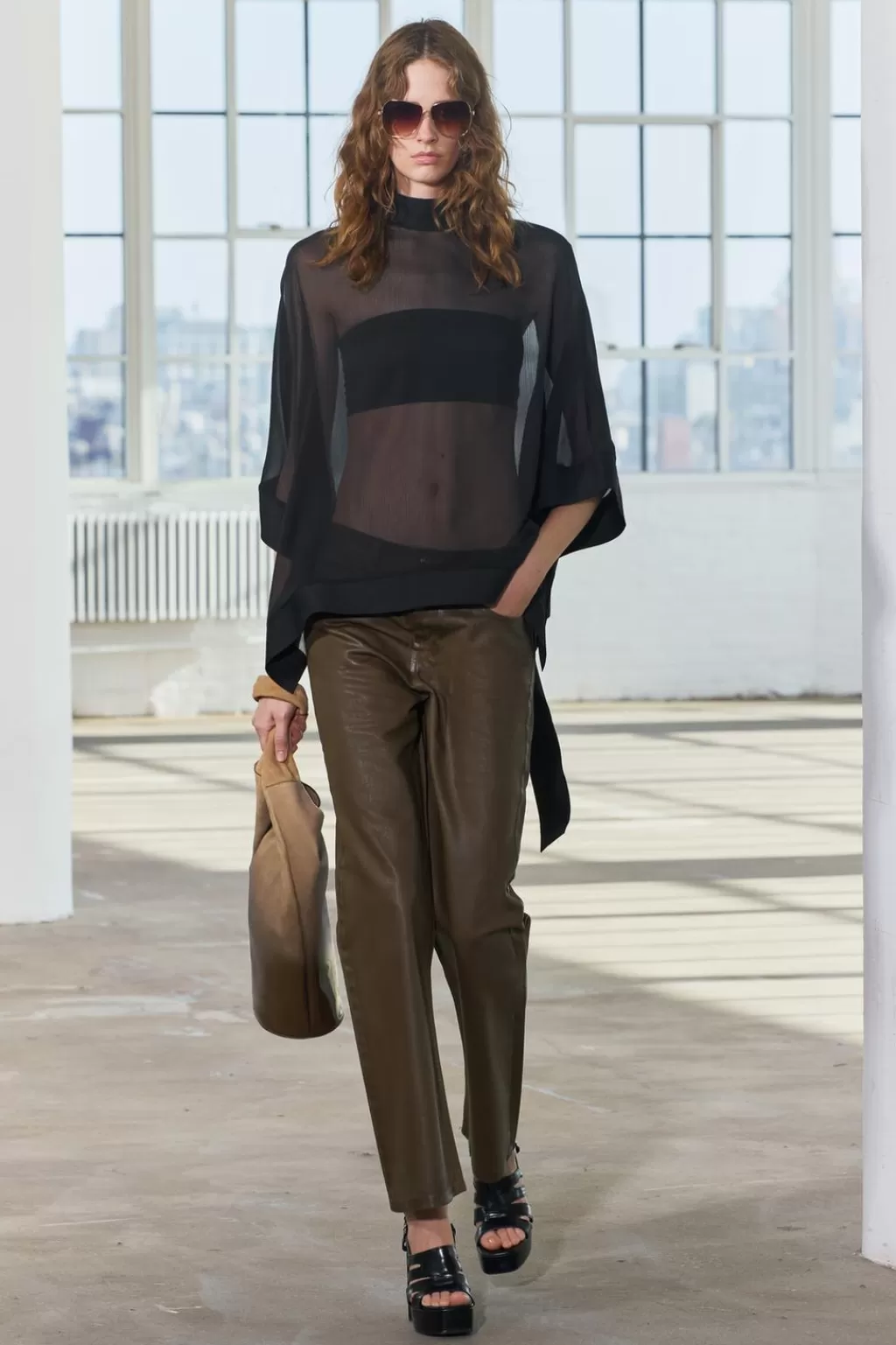ZARA TOP CAPA SEMITRANSPARENTE CINTAS<Mujer Chaquetas / Cazadoras | Tops / Bodies