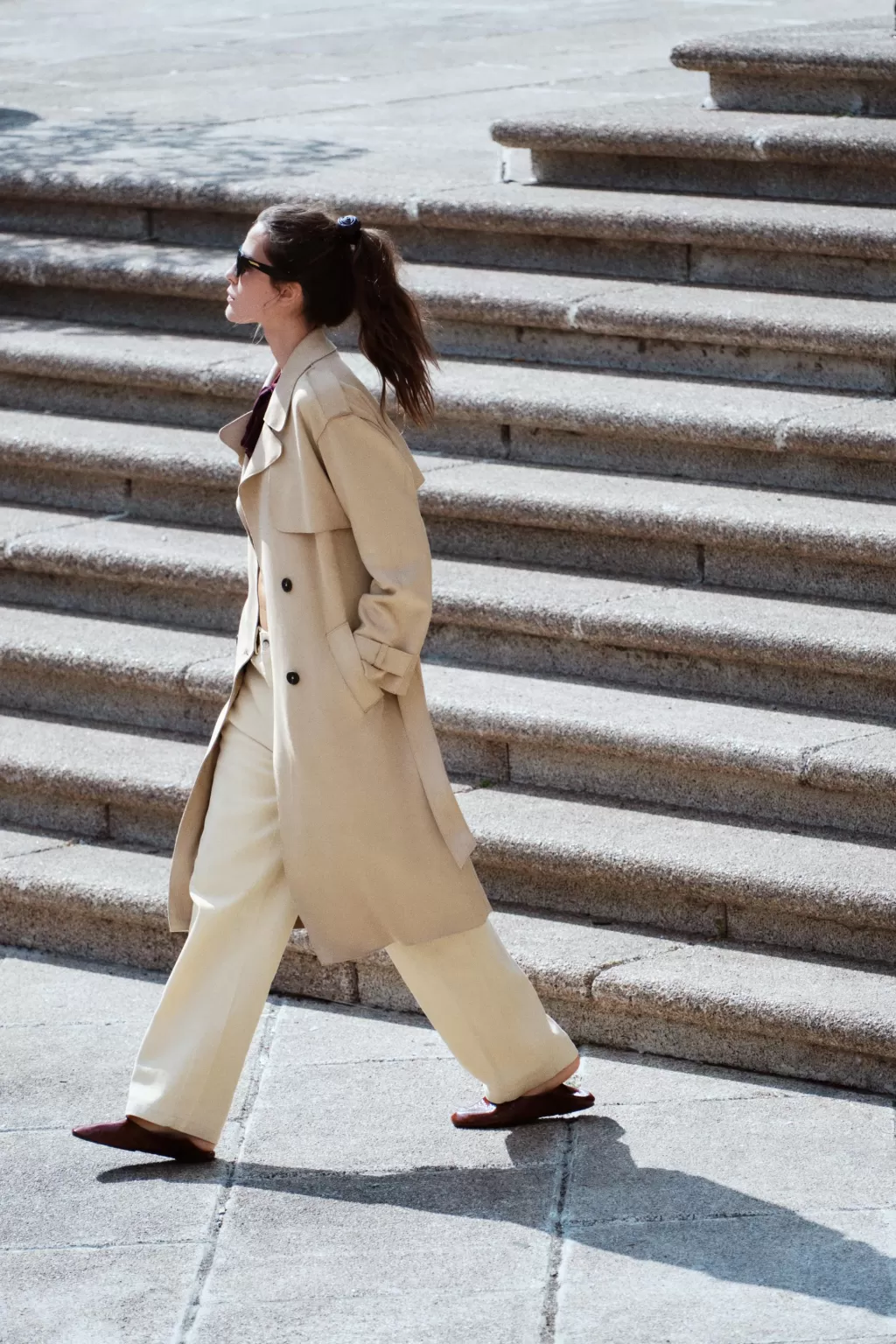 ZARA TRENCH EFECTO ANTE<Mujer Abrigos / Anoraks