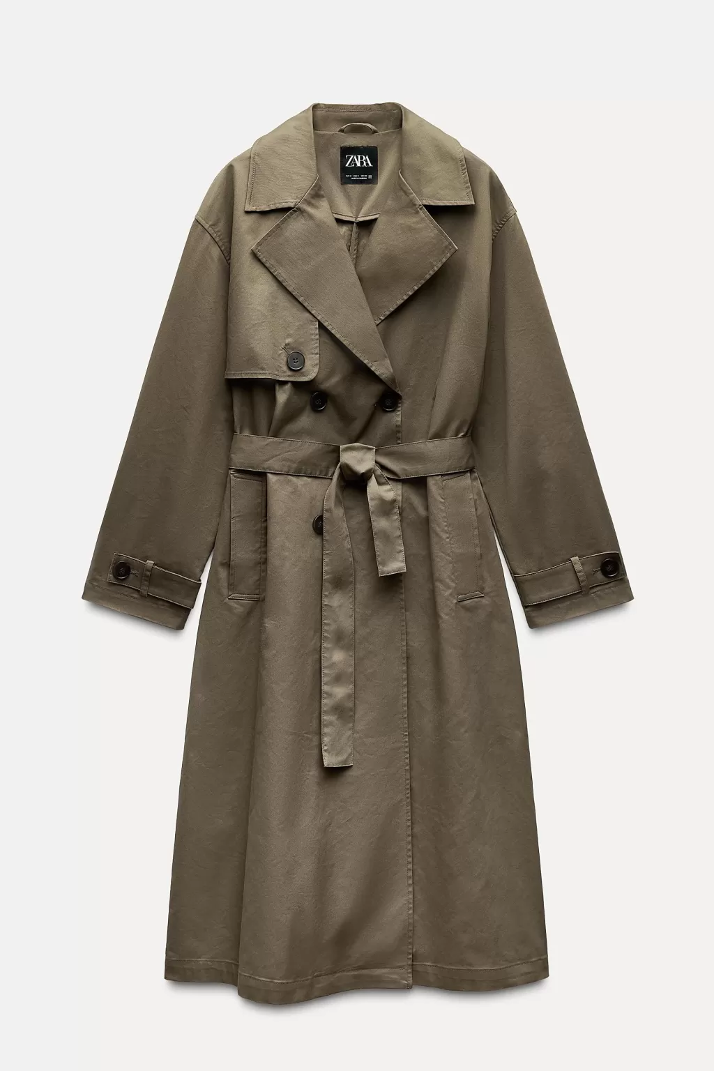 ZARA TRENCH LARGO CINTURÓN<Mujer Abrigos / Anoraks