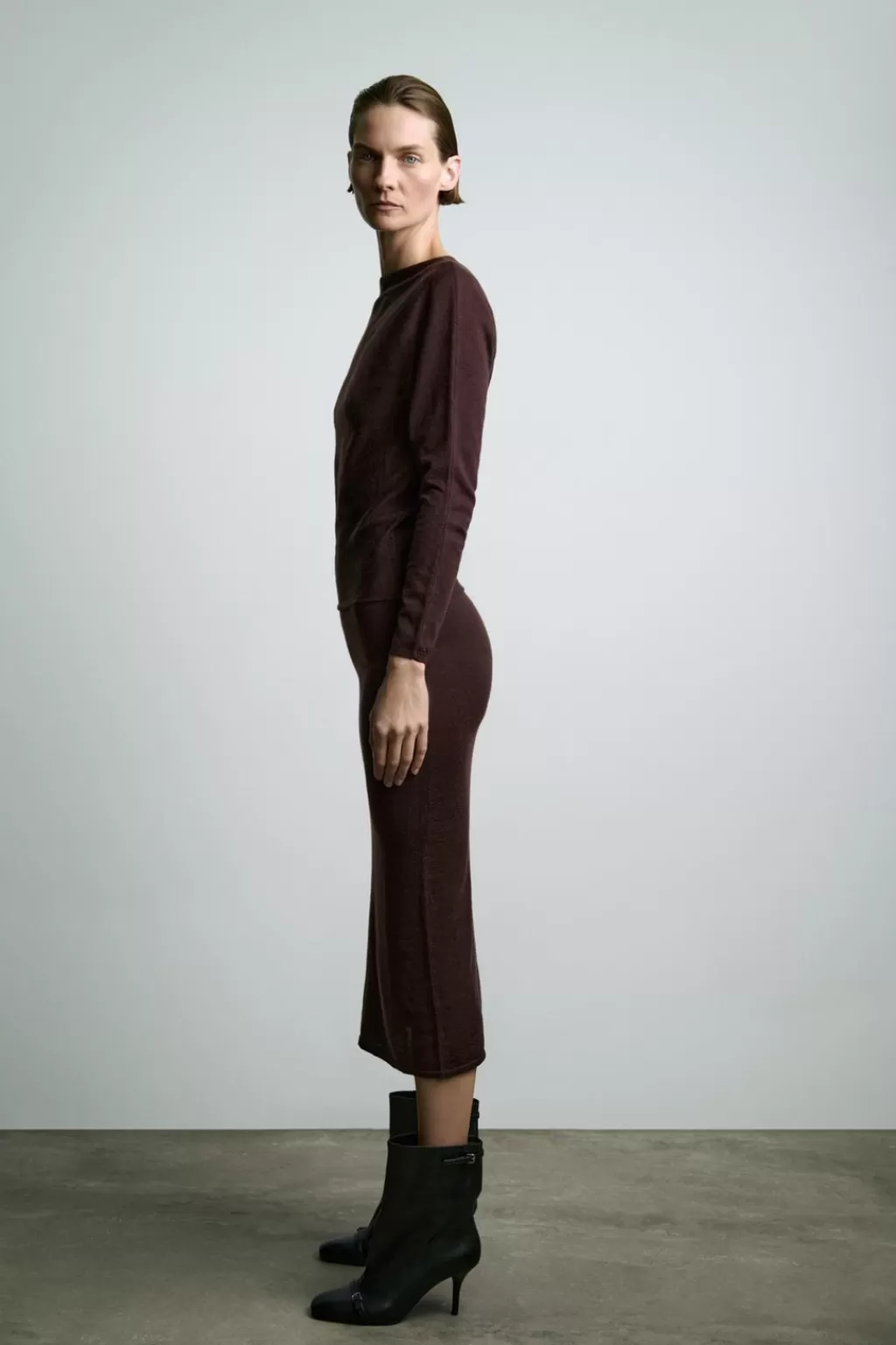 ZARA VESTIDO MIDI 100% LANA<Mujer Vestidos | Cárdigan / Jerséis