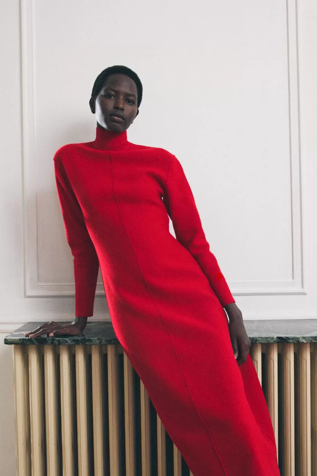 ZARA VESTIDO MIDI 100% LANA<Mujer Vestidos | Cárdigan / Jerséis
