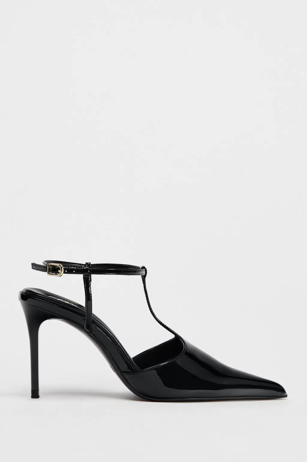 ZARA ZAPATO TACÓN EFECTO ACHAROLADO<Mujer Zapatos