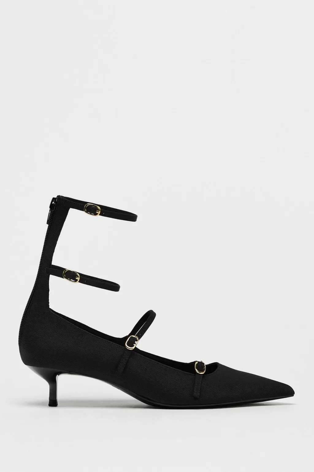 ZARA ZAPATO TACÓN KITTEN TIRAS<Mujer Zapatos